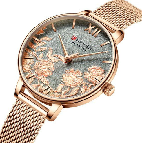 Curren Women's Secret Garden! - Rose Gold Plated! - Adjustable Steel Strap! - Water Resistant! - Box Packaging! - 1 Year Warranty!