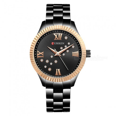 Curren Showstopper! - Women's Watch - Rose Gold & Black - Majestic Dial - Water Resistant - 1 Year Warranty!