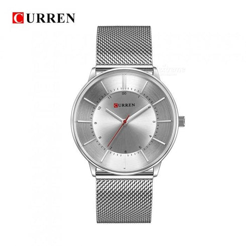 Curren Men's 3D Dial! - Majestic Grey & Silver! - Adjustable Steel Strap! - Water Resistant! - Box Packaging! - 1 Year Warranty!