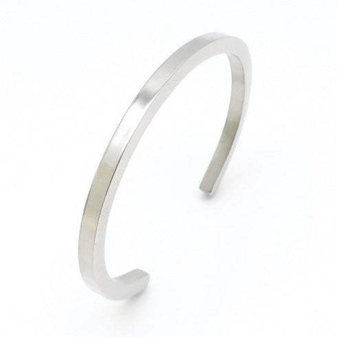 Modern Cuff Bracelet! - Medium Size! - Majestic Grey! - Stainless Steel! - Free Box Packaging!