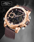 Naviforce Men's - Rose Gold Plated! - Digital + Analog! - Adjustable Steel Strap! - Water Resistant! - 1 Year Warranty!