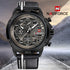 Naviforce Italia - Men's Watch - Black & White - Chronograph - Genuine Leather! - Water Resistant! - 1 Year Warranty!