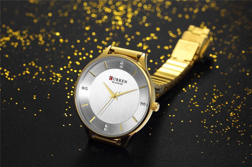 Curren Womens 24K Gold Plated! - Adjustable Steel Strap! - 1 Year Warranty! - Hot Seller! - Sparkling!