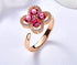 Rose Gold Plated Ring with Dancing Swarovski® Crystal Elements