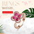 Rose Gold Plated Ring with Dancing Swarovski® Crystal Elements