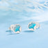 Mystical Leaf Earrings - Rhodium Plated - Modern Design - Free Box Packaging