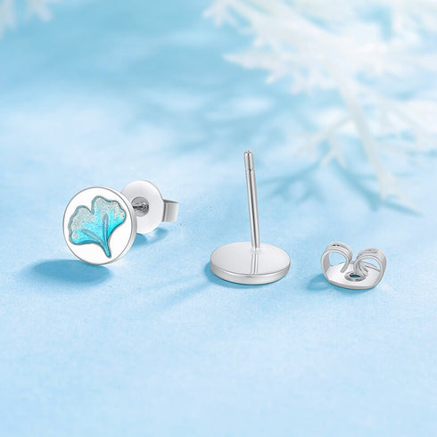 Mystical Leaf Earrings - Rhodium Plated - Modern Design - Free Box Packaging