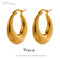 Italiano Earrings - 18K Genuine Gold Plated over Pure Stainless Steel - Non Tarnish - Chic Design! - Free Box Packaging!
