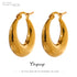Italiano Earrings - 18K Genuine Gold Plated over Pure Stainless Steel - Non Tarnish - Chic Design! - Free Box Packaging!