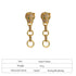 Wild Treasure Earrings - 18K Genuine Gold Plating over Quality Copper - Free Box Packaging!