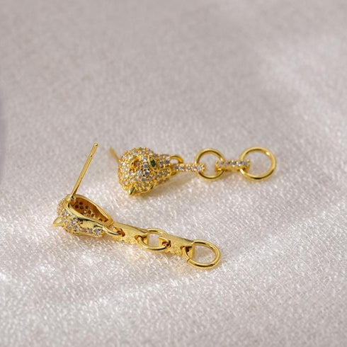 Wild Treasure Earrings - 18K Genuine Gold Plating over Quality Copper - Free Box Packaging!
