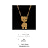 Gold Teddy Necklace - 18K Genuine Gold Stainless Steel - Free Box Packaging!