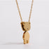 Gold Teddy Necklace - 18K Genuine Gold Stainless Steel - Free Box Packaging!