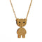 Gold Teddy Necklace - 18K Genuine Gold Stainless Steel - Free Box Packaging!