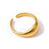 Amour - Adjustable Ring - 18K Genuine Gold Plated over Pure Stainless Steel - Non Tarnish - Free Box Packaging