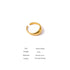 Amour - Adjustable Ring - 18K Genuine Gold Plated over Pure Stainless Steel - Non Tarnish - Free Box Packaging