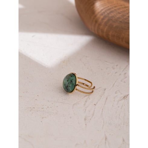 Opera Ring - Adjustable Size - 18K Genuine Gold Plated over Pure Stainless Steel - Free Box Packaging!