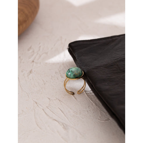 Opera Ring - Adjustable Size - 18K Genuine Gold Plated over Pure Stainless Steel - Free Box Packaging!
