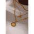 Ciao Necklace - Layered - 18K Genuine Gold Plated over Pure Stainless Steel - Non Tarnish - Chic Design! - Free Box Packaging!
